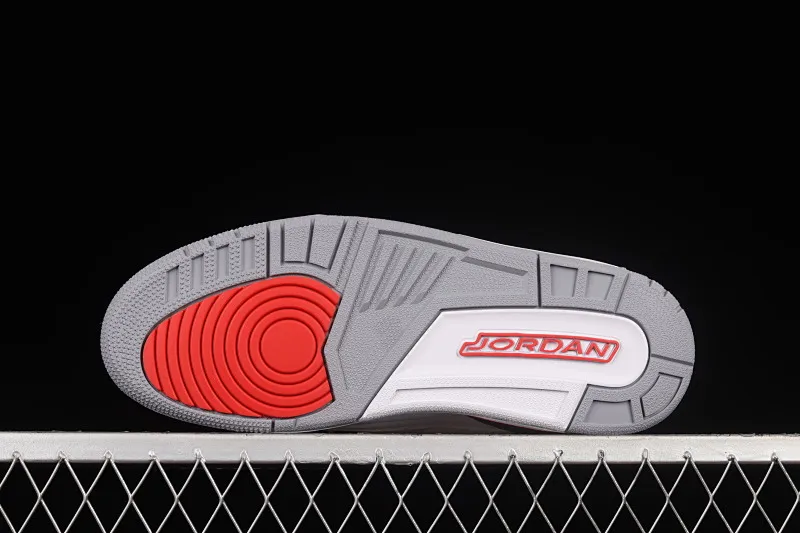 All categories Air Jordan Jordan series basketball shoes Air Jordan 3 Air Jordan Retro AJ3 Joe 3 white and red manuscript burst pattern sports basketball shoes 136064-120